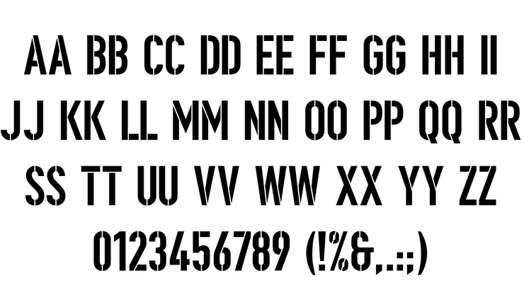 Ombudsman Stencil字体 2