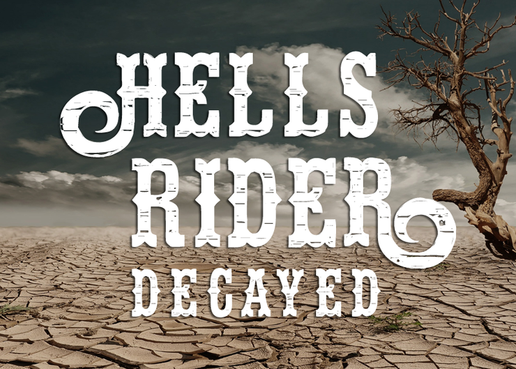 Hells Rider Decay字体 1