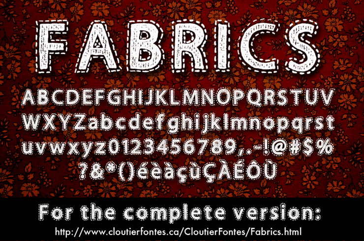 Fabrics字体 2
