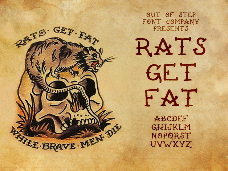 Rats Get Fat字体 1