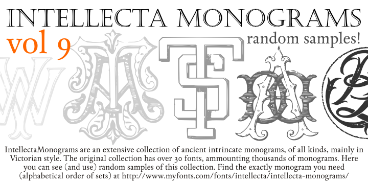 Intellecta Monograms Random Nine字体 1