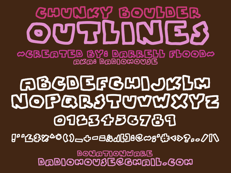 Chunky Boulder Outlines字体 1