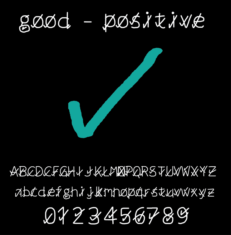 good positive字体 1