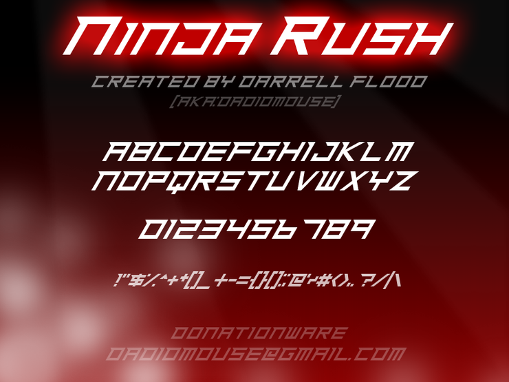 Ninja Rush字体 1