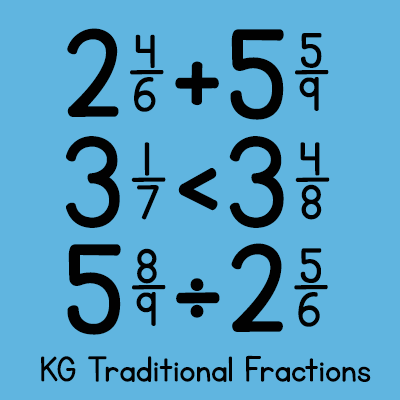 KG Traditional Fractions字体 1