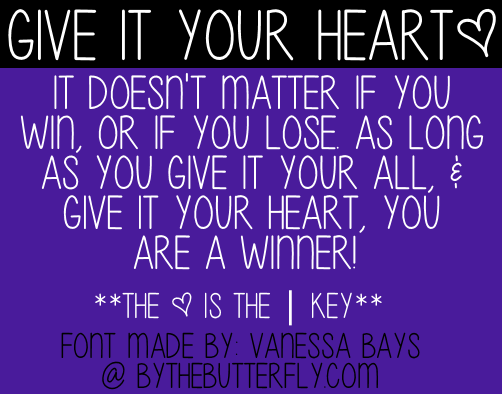 Give Your Heart字体 1