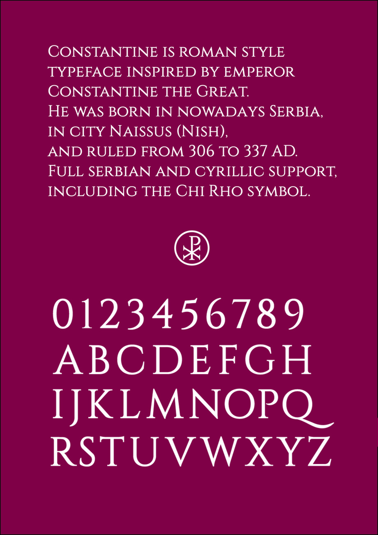 Constantine字体 3