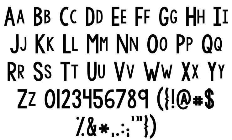 KG Modern Monogram字体 1