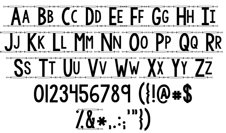 KG Modern Monogram字体 4