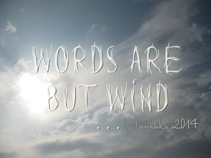 Words are but wind字体 1