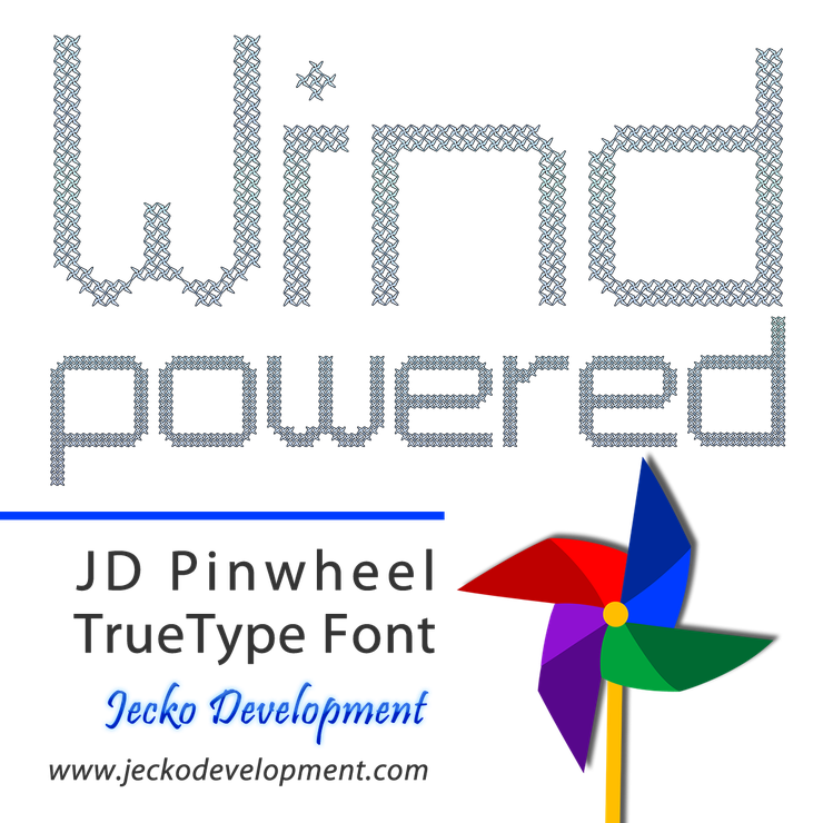 JD Pinwheel字体 1