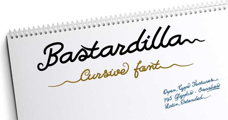 Bastardilla字体 1