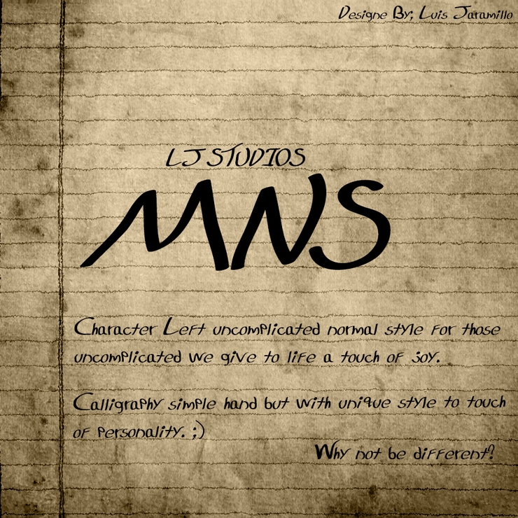 LJ Studios MNS字体 1