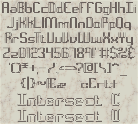 Intersect BRK字体 1