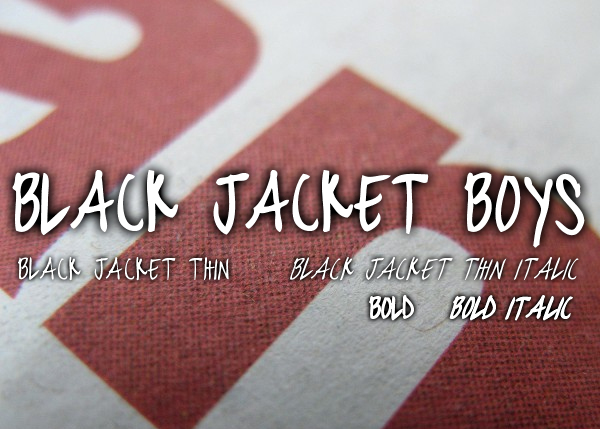 black jacket boys字体 1