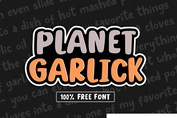 Planet Garlick字体 2