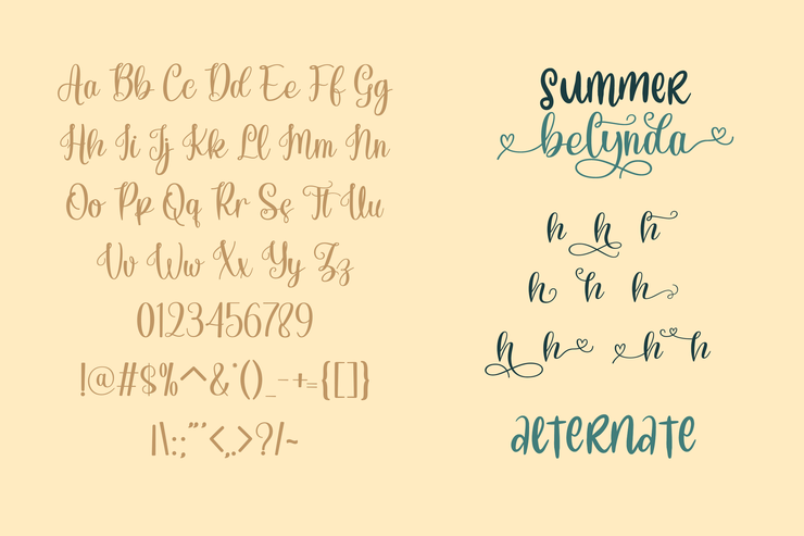 Summer Belynda字体 3