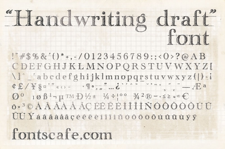 handwriting draft字体 1