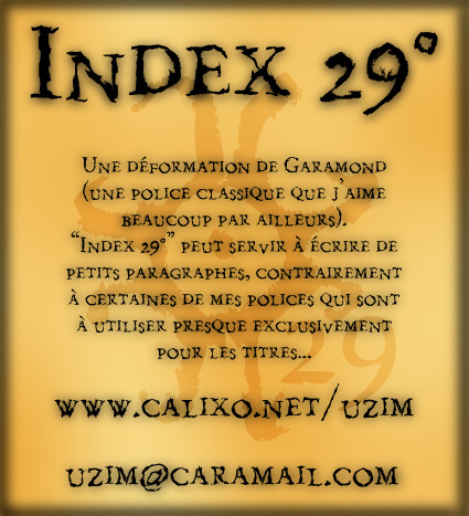 Index 29°字体 1
