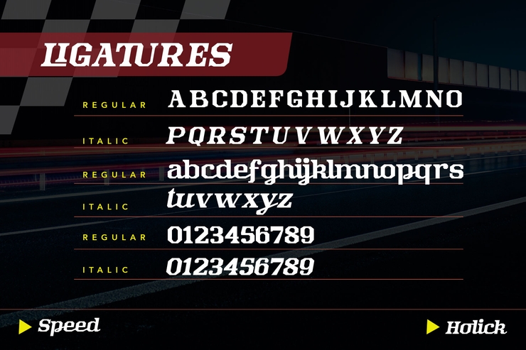 Speed Holick字体 3