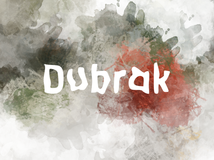 d Dubrak字体 1