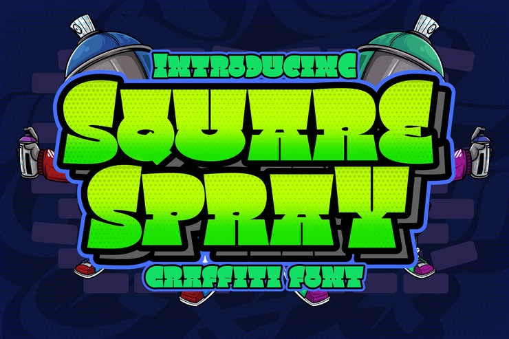 Square Spray字体 5