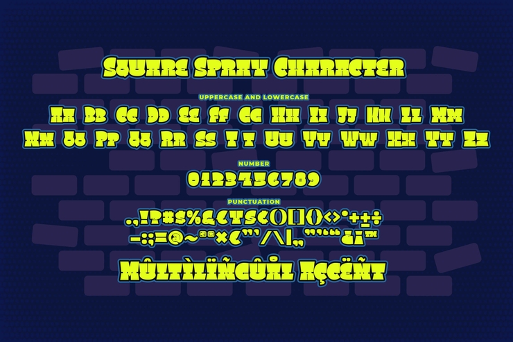 Square Spray字体 6