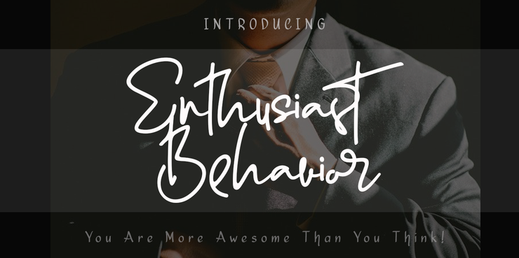 Enthusiast Behavior字体 8
