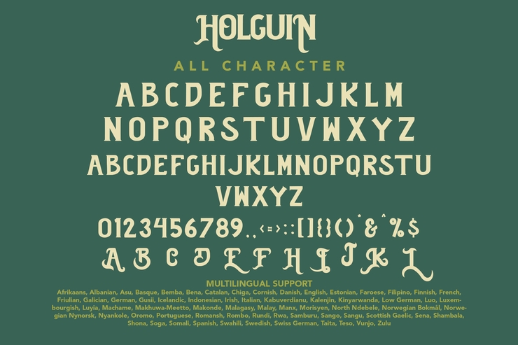 Holguin字体 3