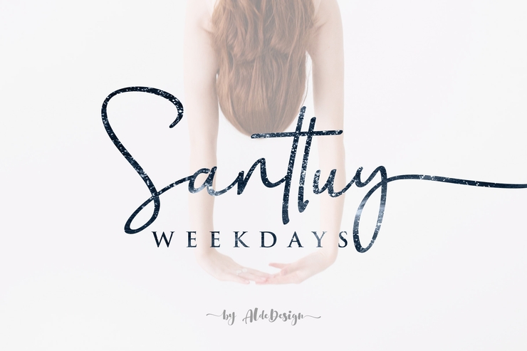 Weekdays Santtuy字体 6