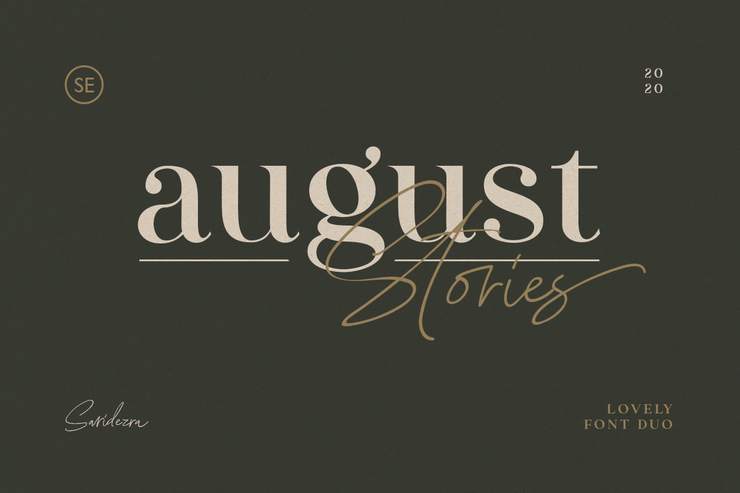 August Stories字体 1