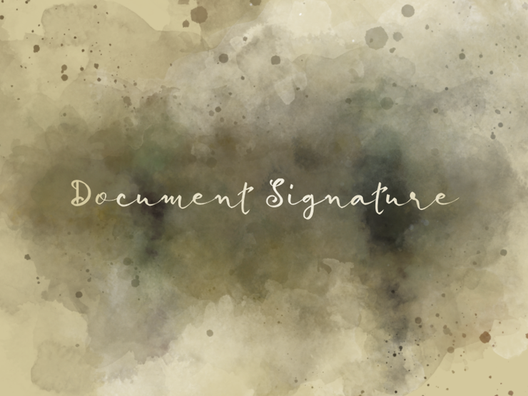 d Document Signature字体 1