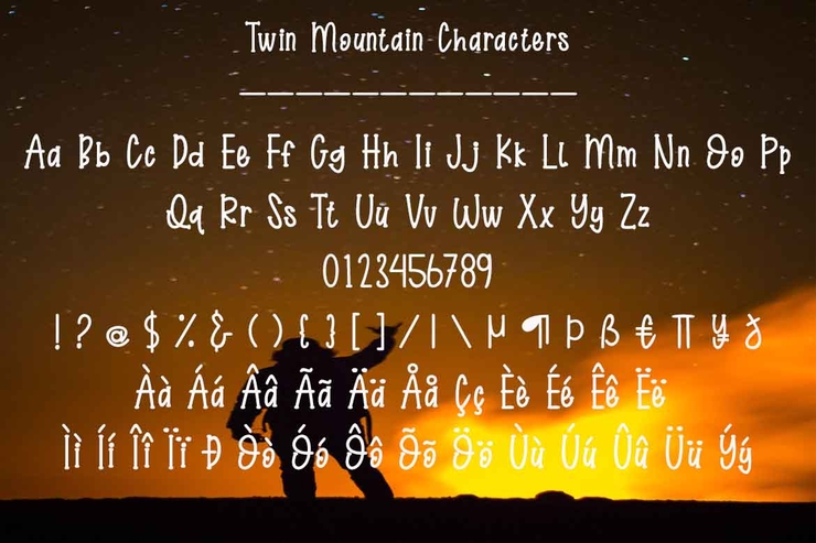 Twin Mountain字体 3
