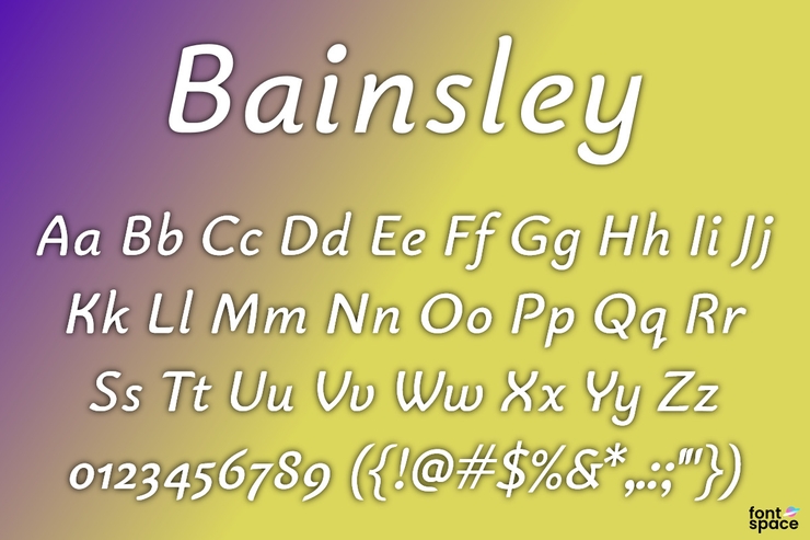 Bainsley字体 4