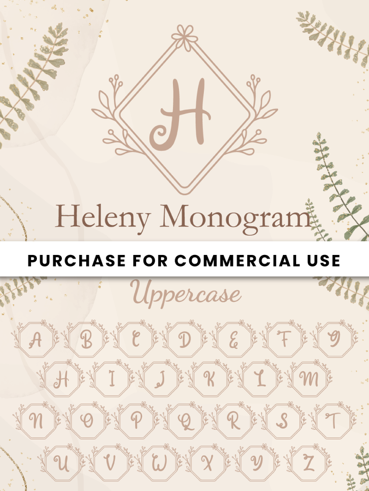 Heleny Monogram字体 3