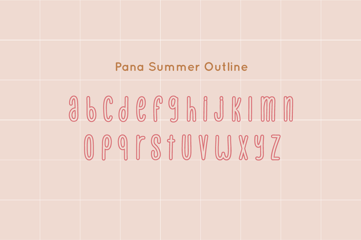 Pana Summer Outline字体 1