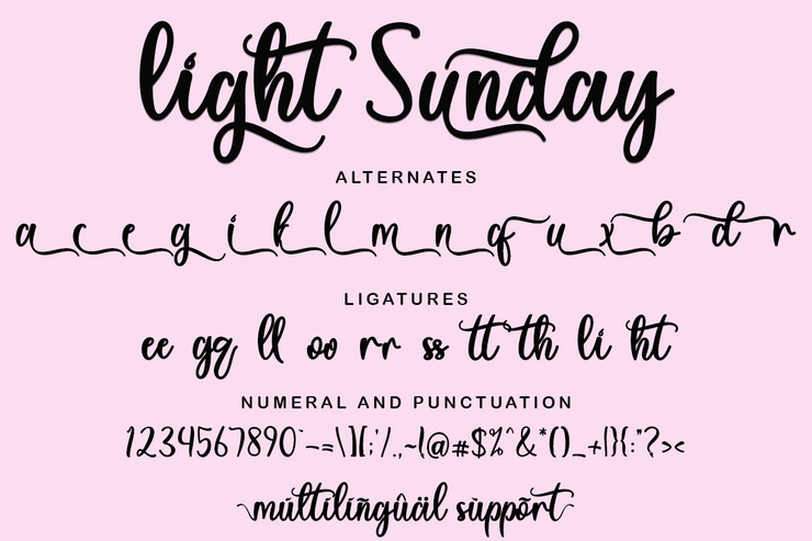 Light Sunday字体 1