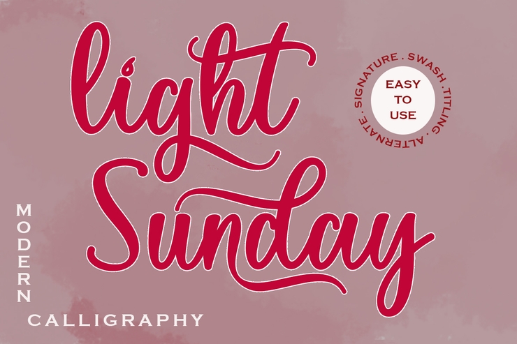 Light Sunday字体 3