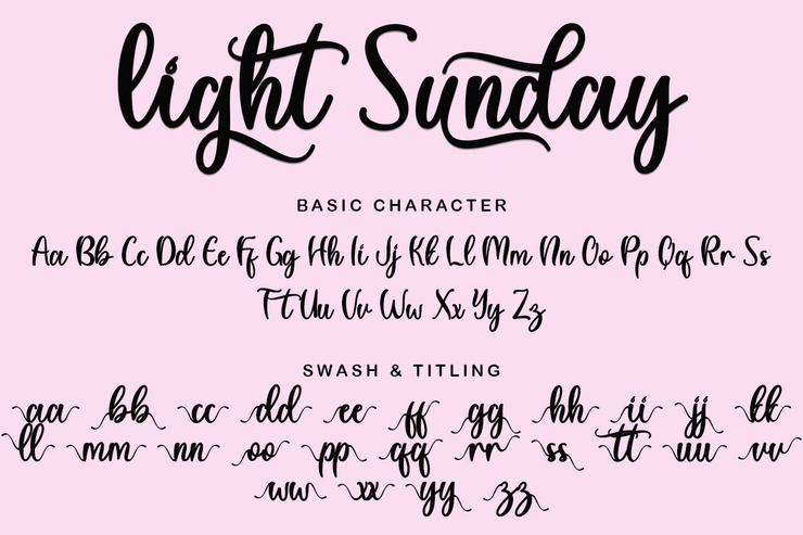 Light Sunday字体 7