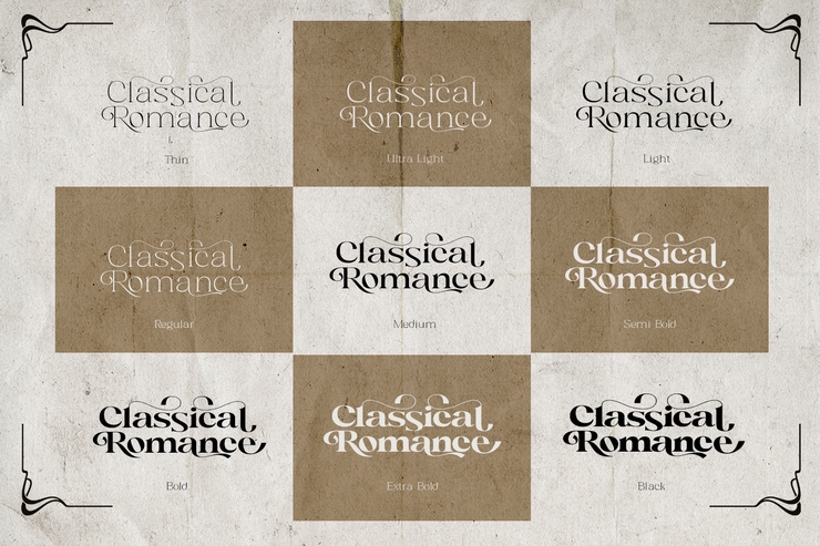Classical Romance字体 4