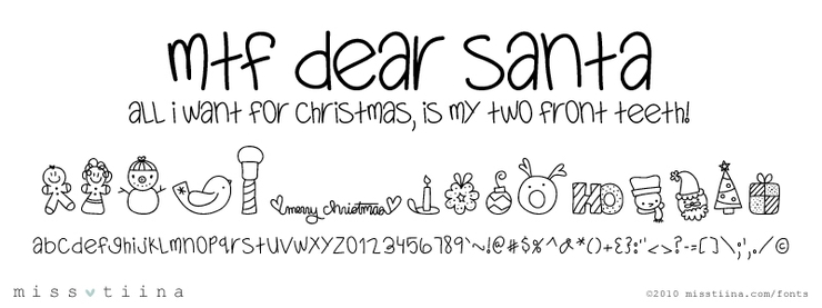 MTF Dear Santa字体 1