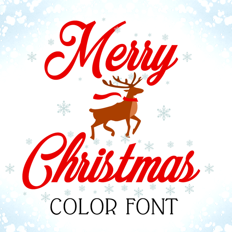 Merry Christmas Color字体 1