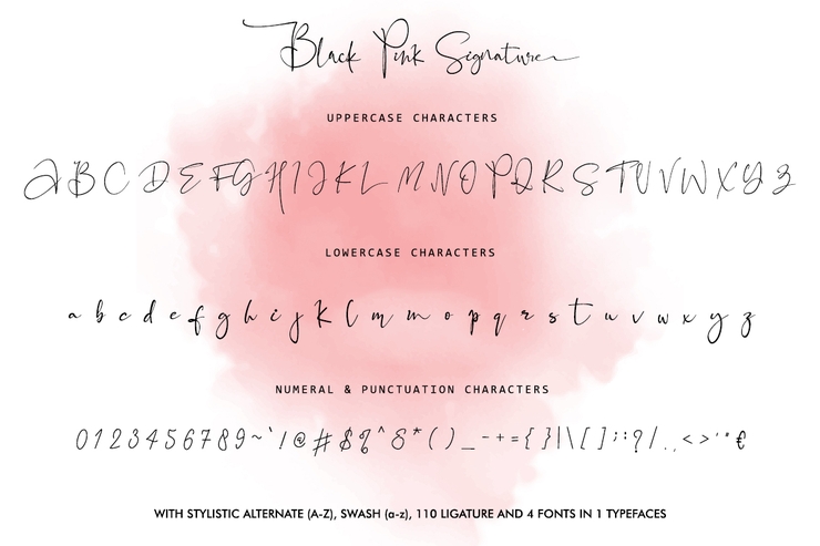 Black Pink Signature字体 3