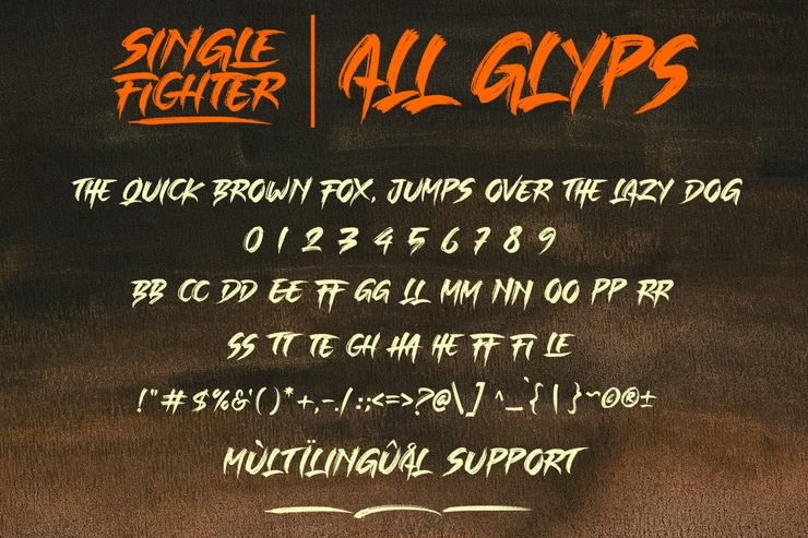 Single Fighter字体 7