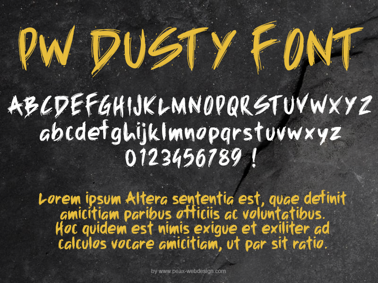 PW Dusty字体 1