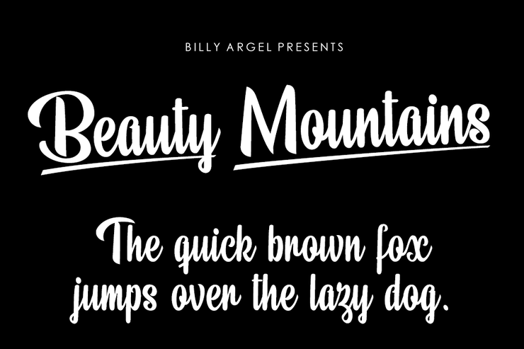 Beauty Mountains字体 1