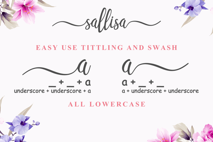 Sallisa字体 3