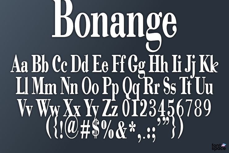 Bonange字体 1