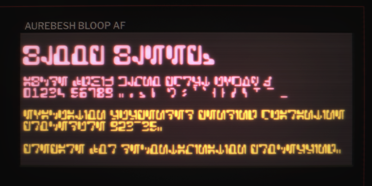 Aurebesh Bloops AF字体 3