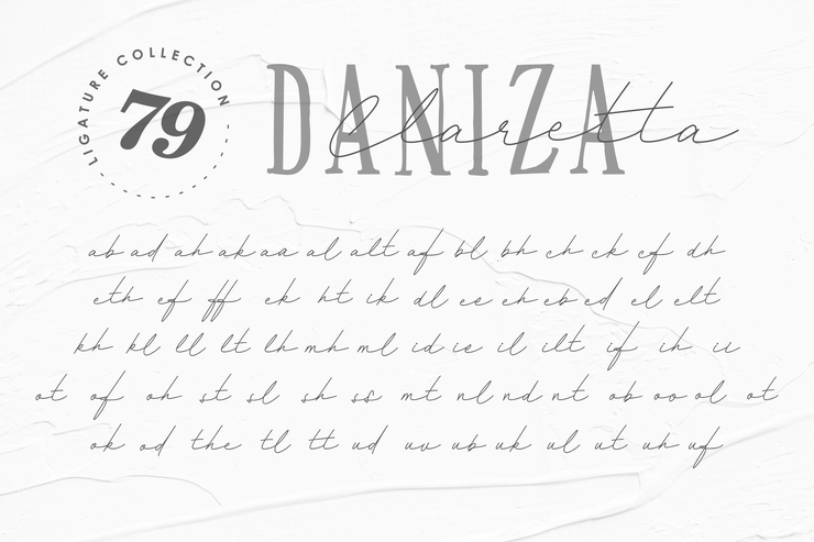Daniza Claretta字体 4